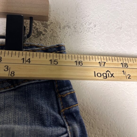 Aeropostale Hailey Skinny Women 9/10 Flare Denim Jean Pant Western Y2K Blue - Picture 6 of 12